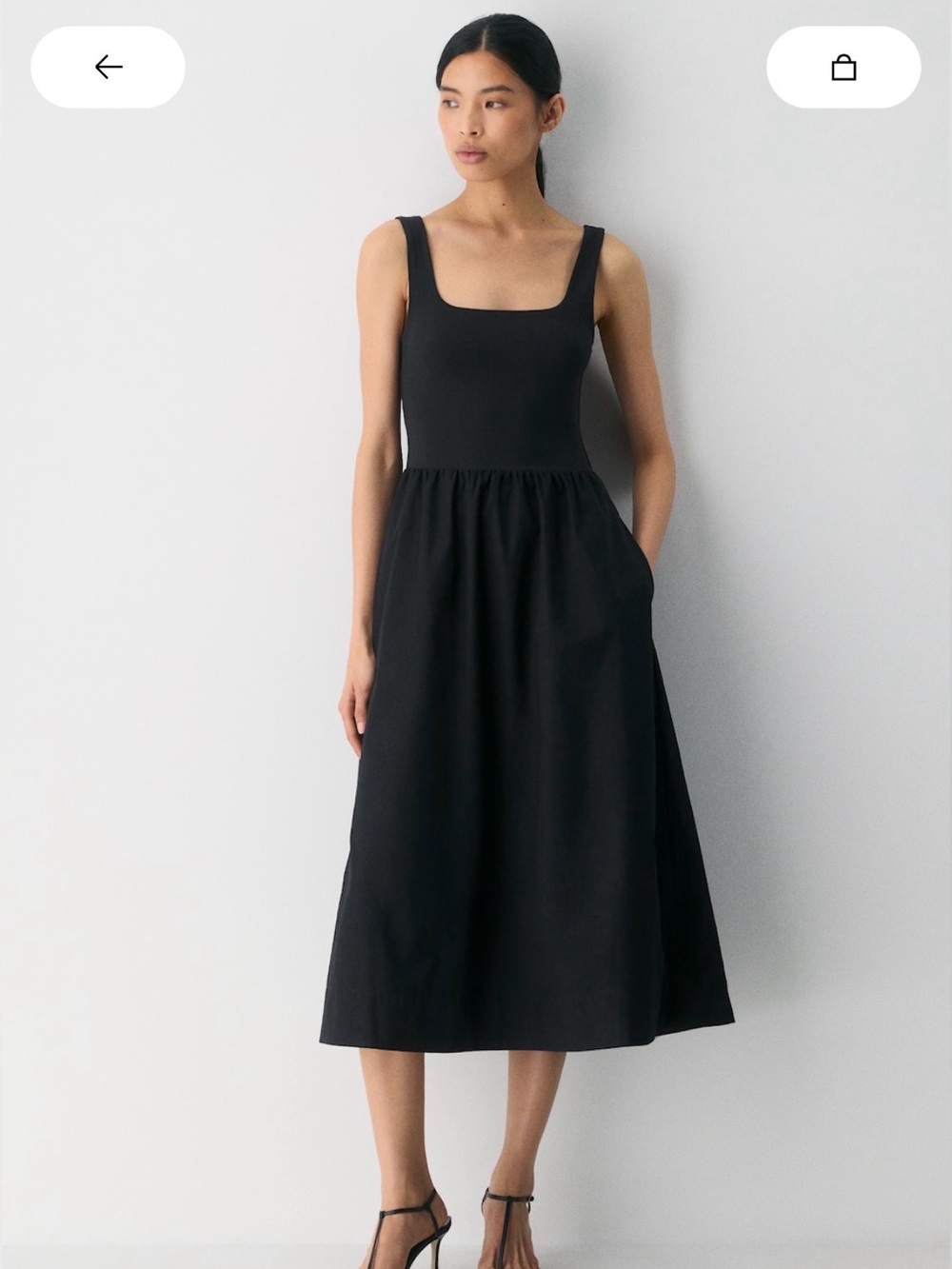 Aritzia Revive Poplin Midi Dress